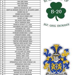 Sergeant Greg Meagher - Raffle